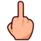 Middle Finger - Medium Light emoji on Emojidex